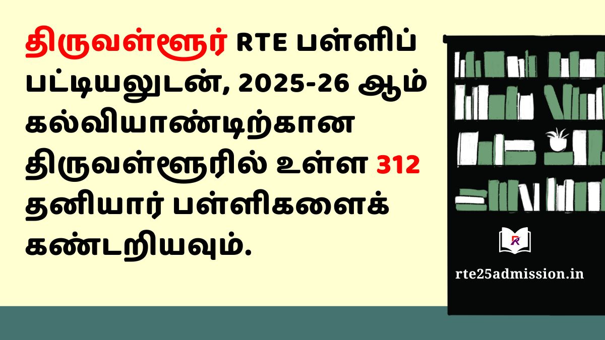 Tiruvallur rte.tnschools.gov.in School Admission List 2025-26