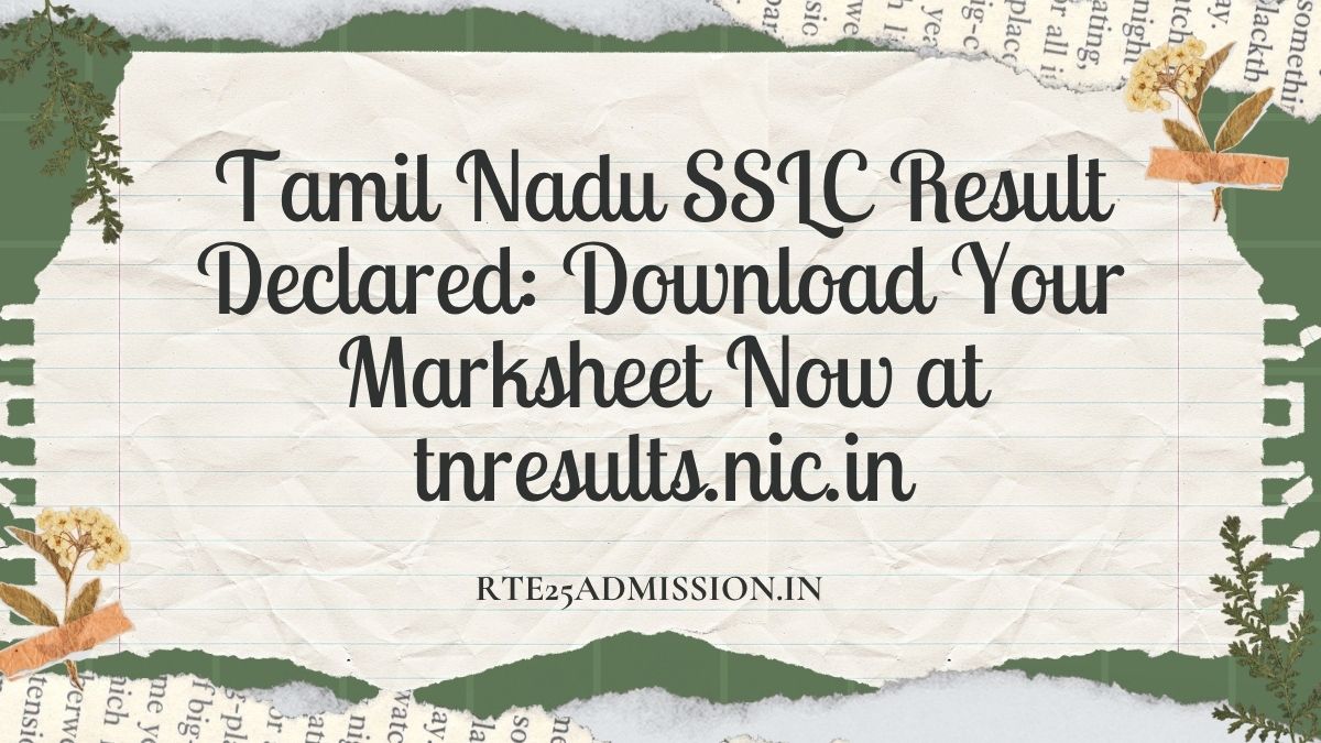 TN SSLC Result