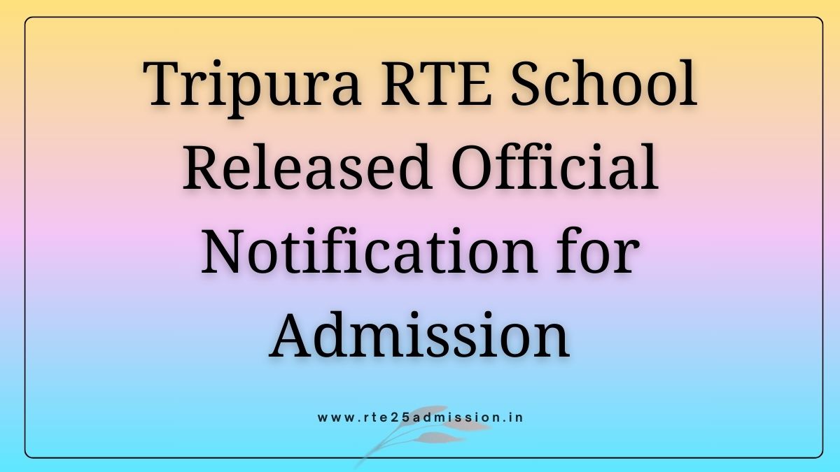 Tripura RTE Admission