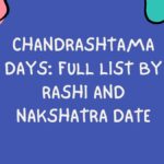 Chandrashtama Days Full List by Rashi and Nakshatra Date PDF