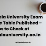 Kerala University Exam Time Table Published Download Now